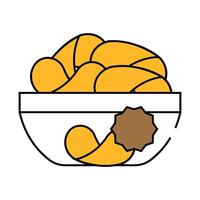 chips snack allergy icon color illustration vector