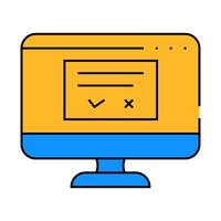 accept or reject request of operating system icon color illustration vector
