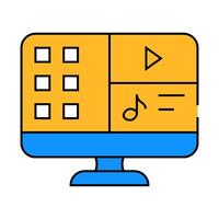 media files operating system icon color illustration vector