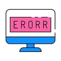 error operating system icon color illustration vector