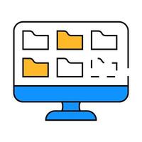 folders of operating system icon color illustration vector