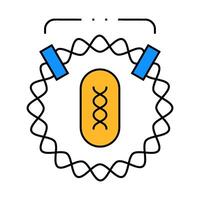 dna decoding for future vaccine icon color illustration vector