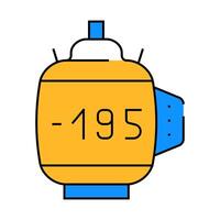dewar vessel flat icon color illustration vector