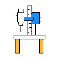 drilling and slotting machine icon color illustration vector
