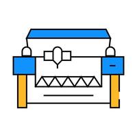 laser engraving and cutting machine icon color illustration vector