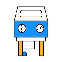 sandblasting chamber flat icon color illustration vector