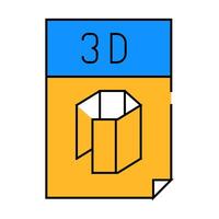 computer file for printing on printer icon color illustration vector