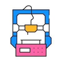 entry level 3d printer icon color illustration vector