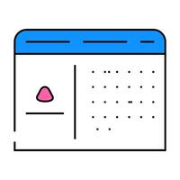 date for visit groomer icon color illustration vector