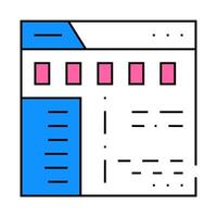 web site faq icon color illustration vector