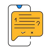 answer on question call center icon color illustration vector