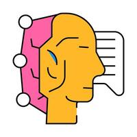 fast think and answer call center operator icon color illustration vector