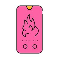 urgent question and calling to call center icon color illustration vector