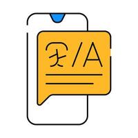 trabslator and can speak on international language call center operator flat icon color illustration vector