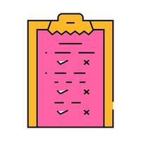 check list or questionnaire call center icon color illustration vector