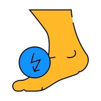 leg cutting ache when walking icon color illustration vector