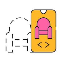 augmented reality app icon color illustration vector