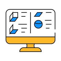3d object library icon color illustration vector