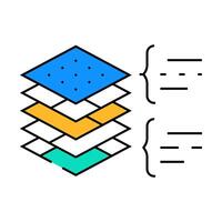 layers virtual reality icon color illustration vector