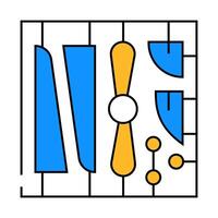 constructor model toy flat icon color illustration vector