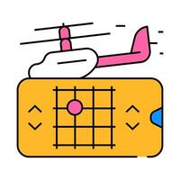 toy controlling with phone app icon color illustration vector