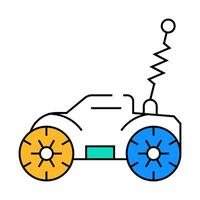 radio controlled car toy icon color illustration vector