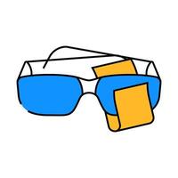 glasses cleaning microfiber icon color illustration vector