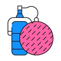 microphone with mesh icon color illustration vector