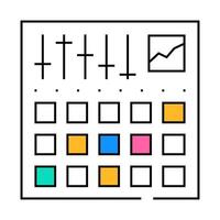equalizer device flat icon color illustration vector
