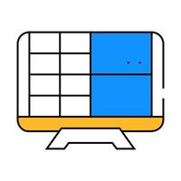 monitor with camera icon color illustration vector