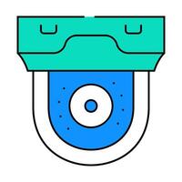 security gadget camera icon color illustration vector