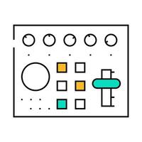 mixer flat icon color illustration vector