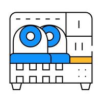 surveillance kit, cwitcher, monitor and camera icon color illustration vector