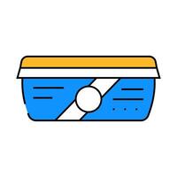 food container flat icon color illustration vector