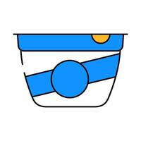 sour cream package icon color illustration vector