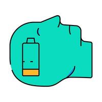 lack of strength and energy icon color illustration vector