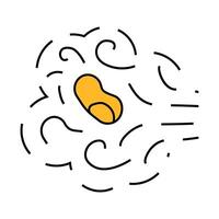 transmission of bacteria in air icon color illustration vector