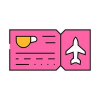ticket with drinks icon color illustration vector