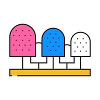 burs and cutters for cleaning and removing calluses icon color illustration vector