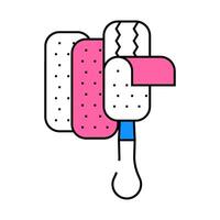 replacement layer of callus remover icon color illustration vector