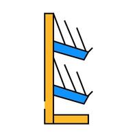 shelf with booklets icon color illustration vector