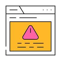 warning message icon color illustration vector