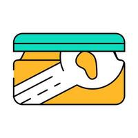 jam or puree mango container icon color illustration vector