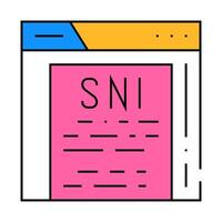 sni protocol icon color illustration vector