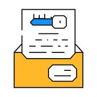 digital encryption key icon color illustration vector
