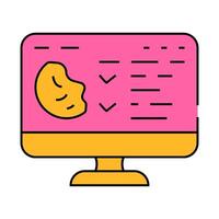 access to cookies icon color illustration vector