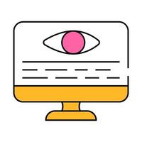digital observation icon color illustration vector