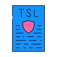 tsl protocol icon color illustration vector