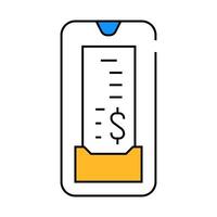 digital check icon color illustration vector