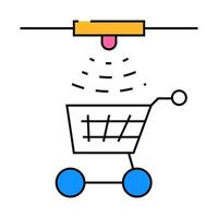 control of movement of carts icon color illustration vector
